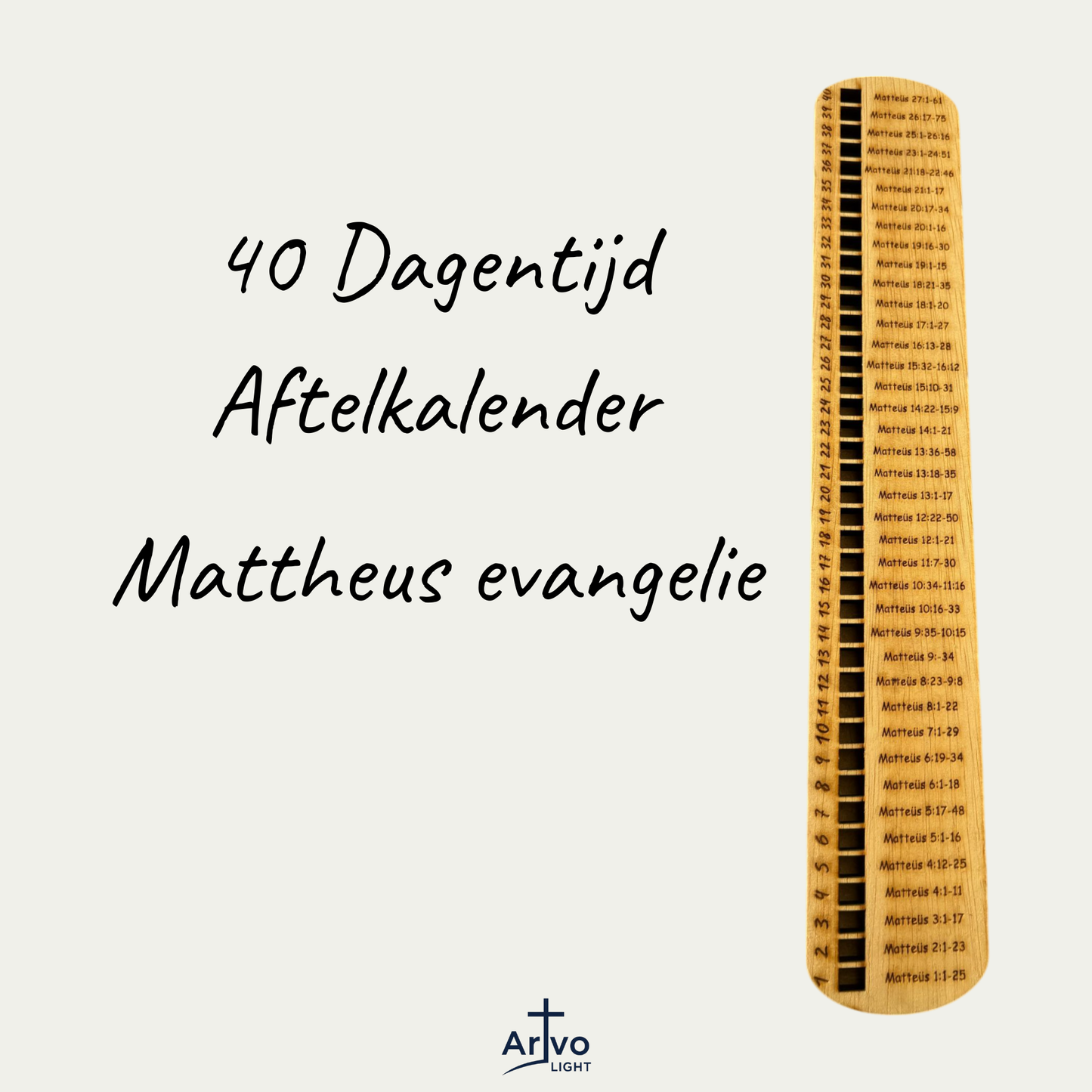 Aftelkalender 40 dagentijd Mattheus evangelie